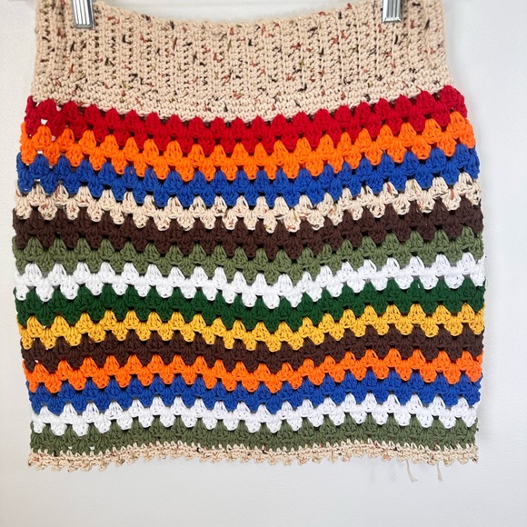 Handmade Granny Stitch Stripe Skirt… custom made